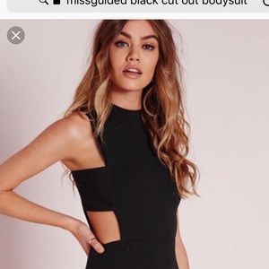 Black cut out bodysuit
